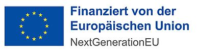 Logo der Europäischen Union, rechts daneben der Schriftzug: Finanziert von der Europäischen Union NextGenerationEU